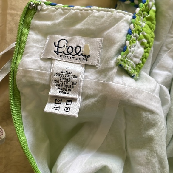 Lilly Pulitzer Green Floral Mini Dress - Picture 7 of 7